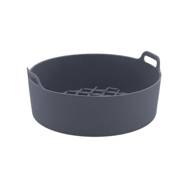 Cesta freidora de silicona gris Ø18x8cm