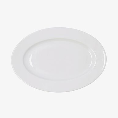Bandeja oval blanca de porcelana Esencia 30cm