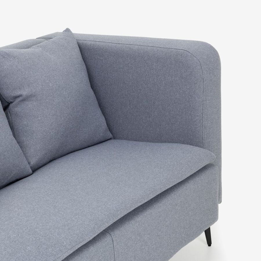 Sofá de 3 plazas gris Milka 201x81cm