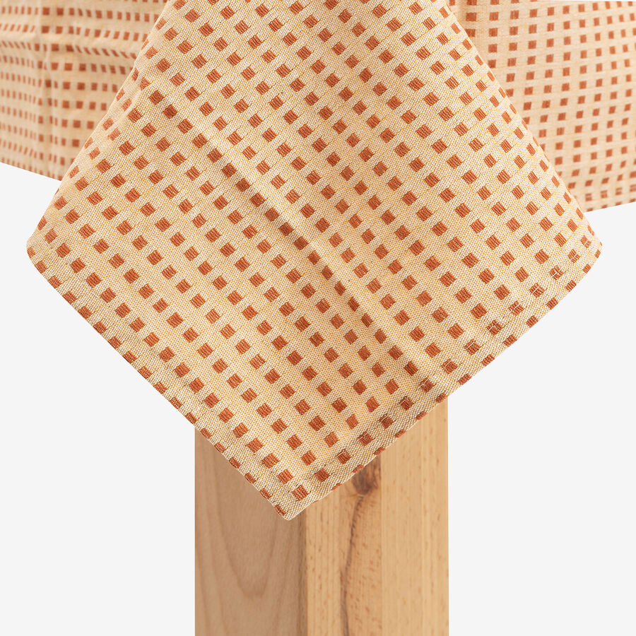 Mantel de algod&oacute;n reciclado naranja Trivial 140x250cm