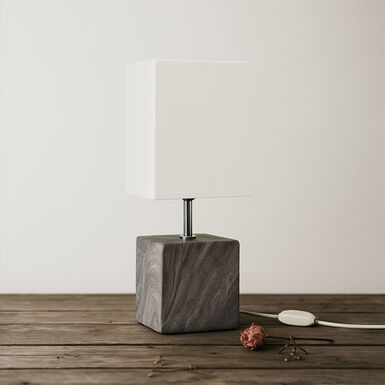 Lámpara de mesa de cerámica gris Aina 13x11x30cm