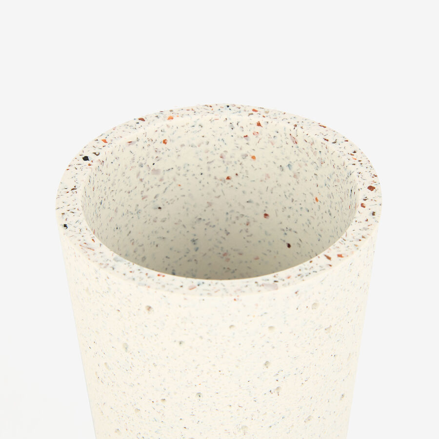 Vaso portacepillos de poliresina granito &Oslash;7x11cm