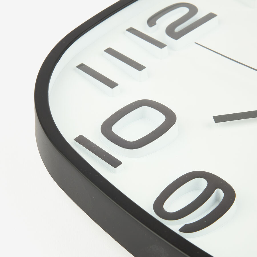 Reloj de pared negro &Oslash;30cm