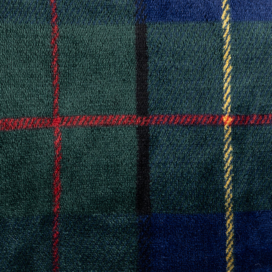 Funda de cojín de poliéster azul Tartán 45x45cm