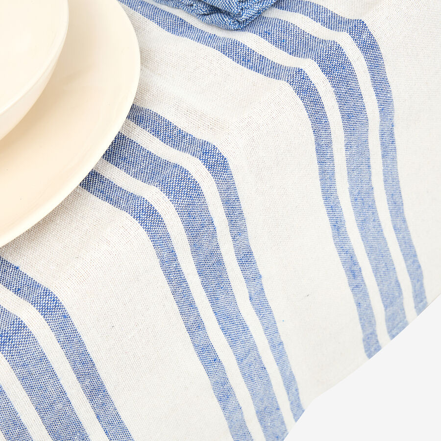 Mantel de algod&oacute;n rayas gruesas Maya 150x250cm