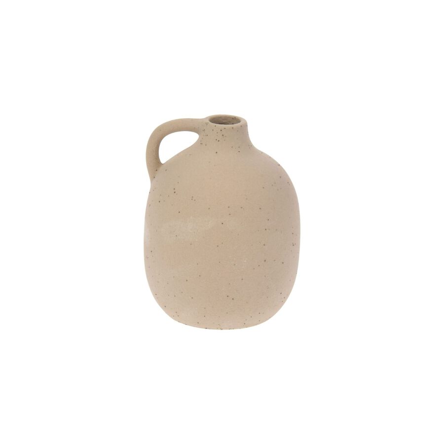 Jarrón con asa de gres Suyen 10x9x13cm en varios colores