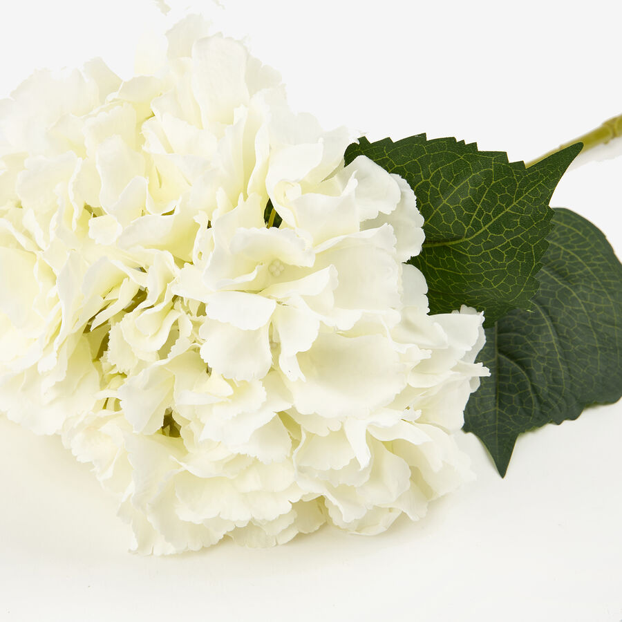 Hortensia blanca artificial 83cm