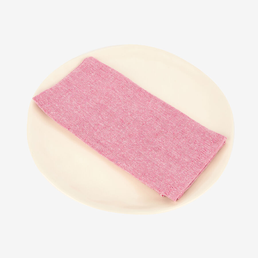 Set de 2 servilletas de algod&oacute;n rojas Modena 43x43cm