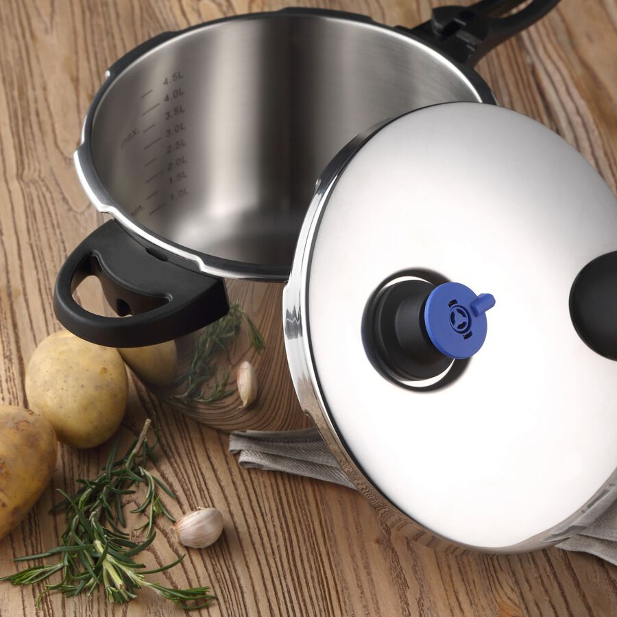 Olla a presi&oacute;n de acero inoxidable apta para inducci&oacute;n Duero &Oslash;22cm - 5,5L  - Bergner