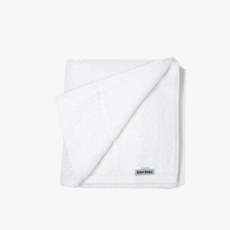 Toalla de lavabo de algod&oacute;n 100% blanca Nido 50x100cm - 500 g/m&sup2;