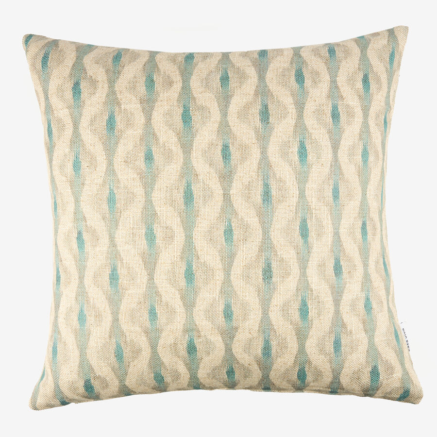 Funda de cojín de algodón beige Tribal 45x45cm