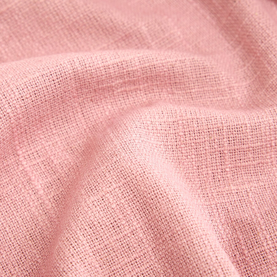 Set de 2 servilletas rosa pespunte lila Arosa 43x43cm