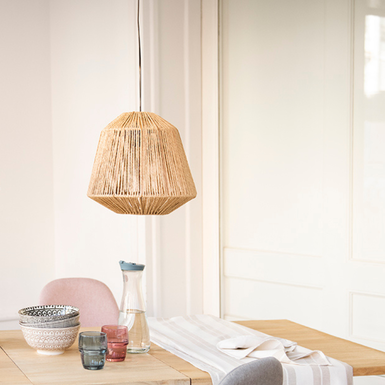 L&aacute;mpara de techo de hilo de cuerda &Oslash;30x26cm