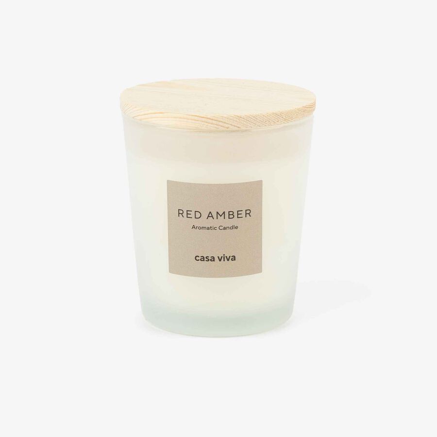 Vela aromática Red Amber en vaso de cristal 180gr Casa Viva