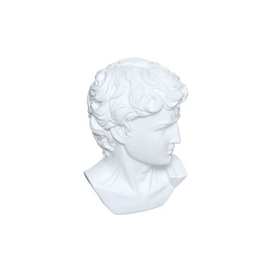 Figura decorativa blanca David 26cm