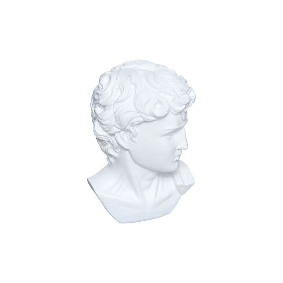 Figura decorativa blanca David 26cm