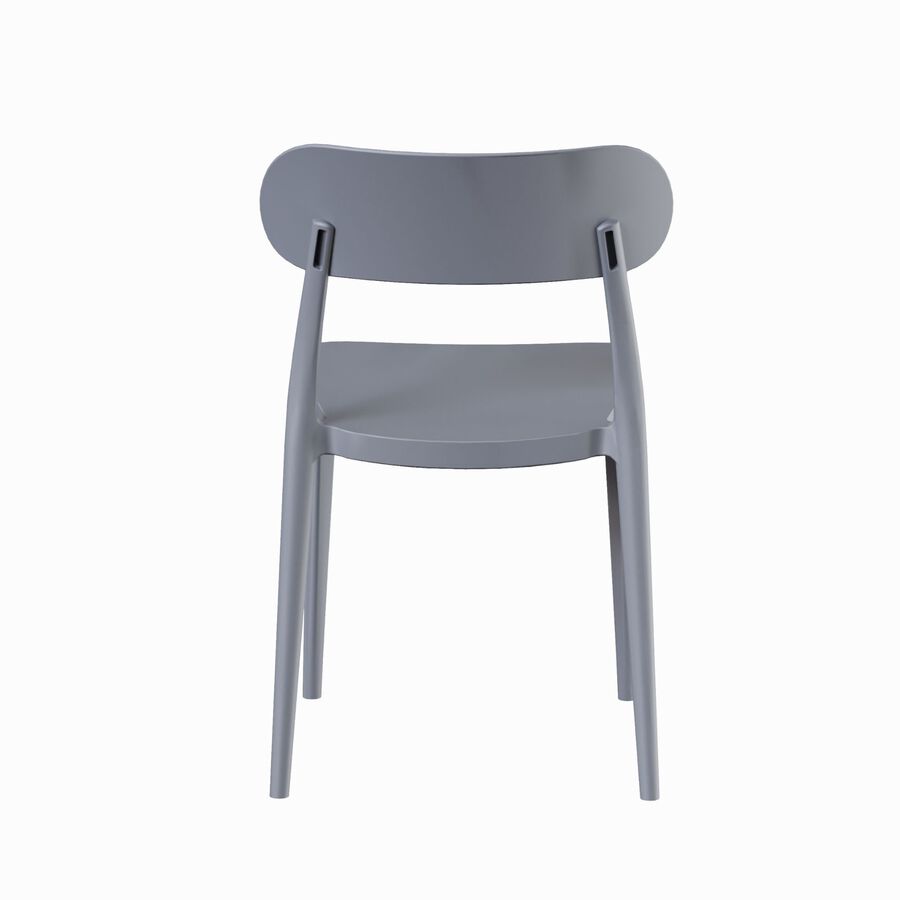 Silla de comedor de polipropileno gris Nesta 45x42x77cm