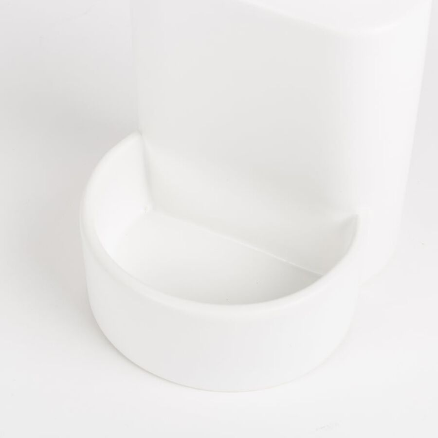 Dispensador de jab&oacute;n de cocina de cer&aacute;mica blanca mate