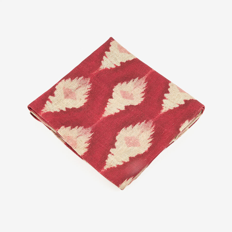 Funda de coj&iacute;n algod&oacute;n fucsia Ikat 45x45cm