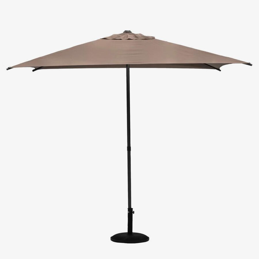 Parasol de acero inoxidable marr&oacute;n Sena 250x250cm