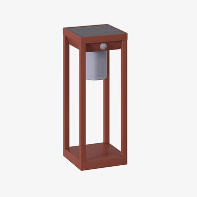 Farol solar para jard&iacute;n de aluminio caoba Pirox 40cm