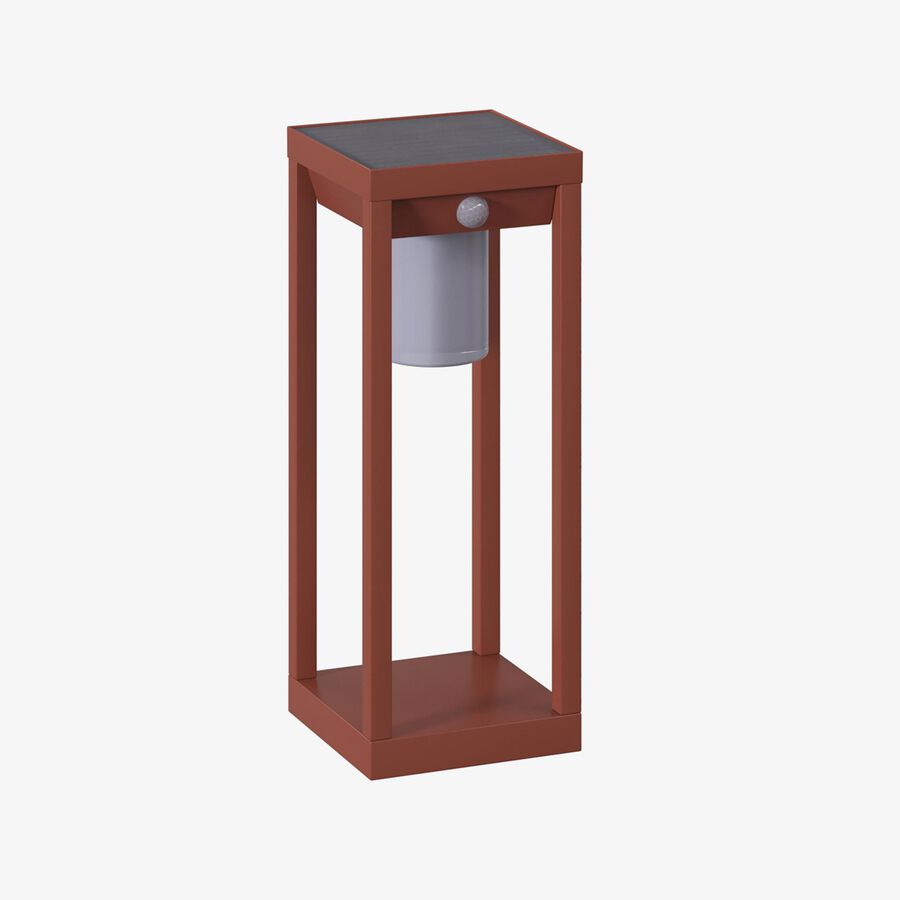 Farol solar para jard&iacute;n de aluminio caoba Pirox 40cm