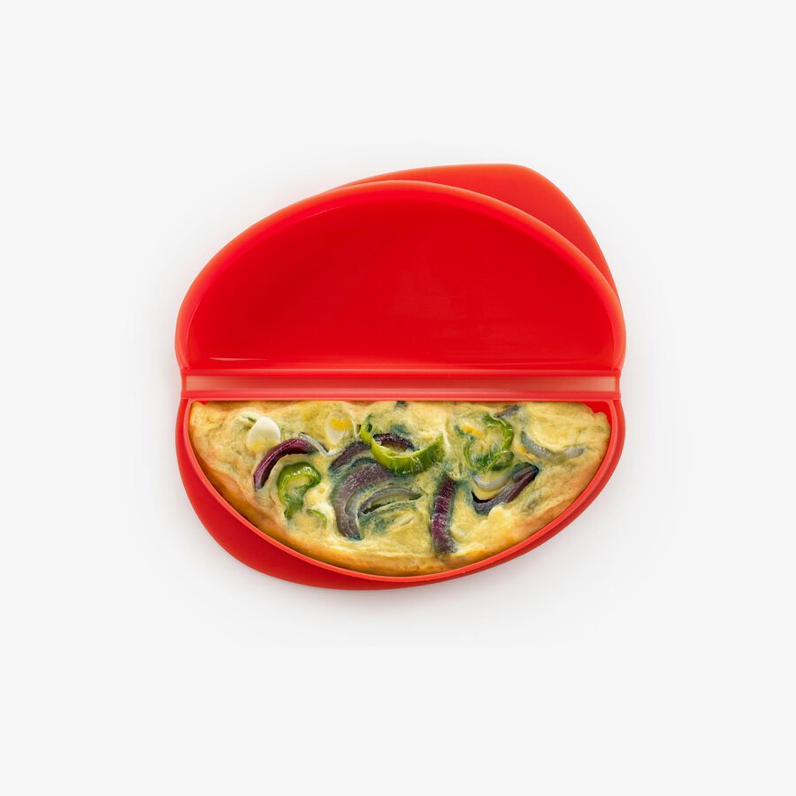 Molde de tortilla para microondas rojo de silicona Omel 23cm - L&eacute;ku&eacute;