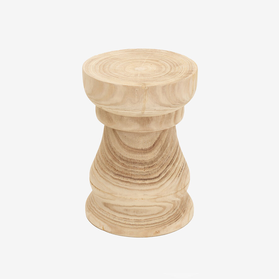 Mesa auxiliar de madera paulownia Adara &Oslash;28x40cm