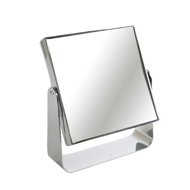 Espejo de ba&ntilde;o de 5 aumentos cromado de 15x15cm