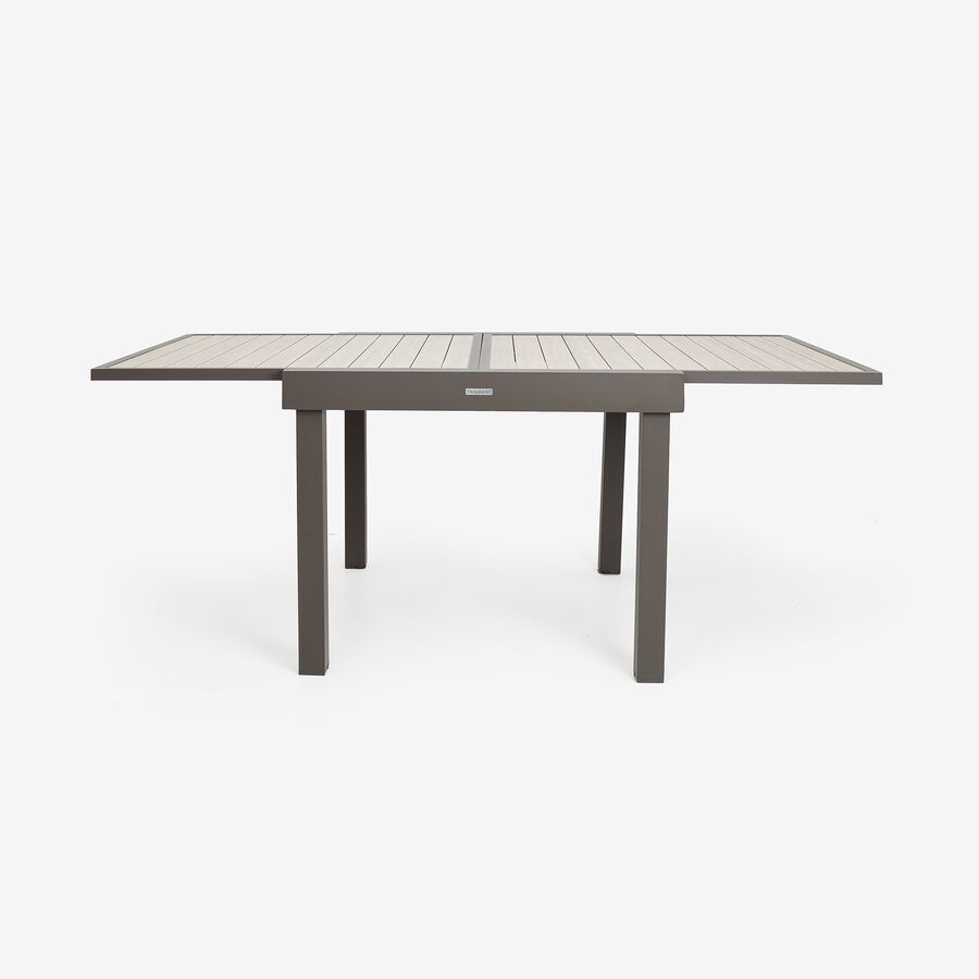 Mesa extensible gris de aluminio Palma 90/180cm