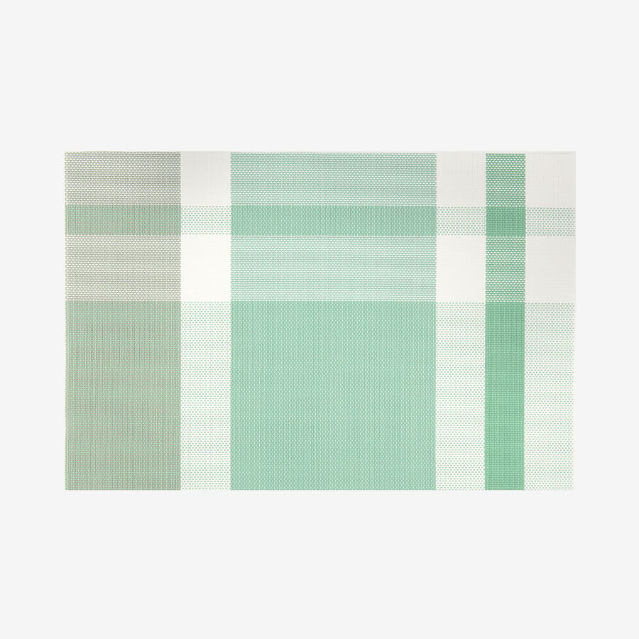 Mantel individual cuadros verde 45x30cm