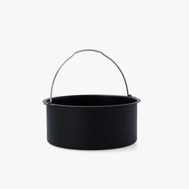Molde de acero negro con asa 20x8cm para Airfryer