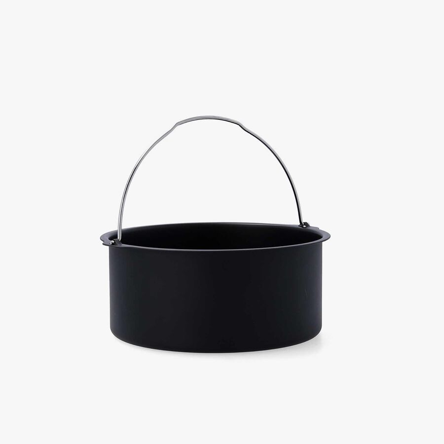 Molde de acero negro con asa 20x8cm para Airfryer