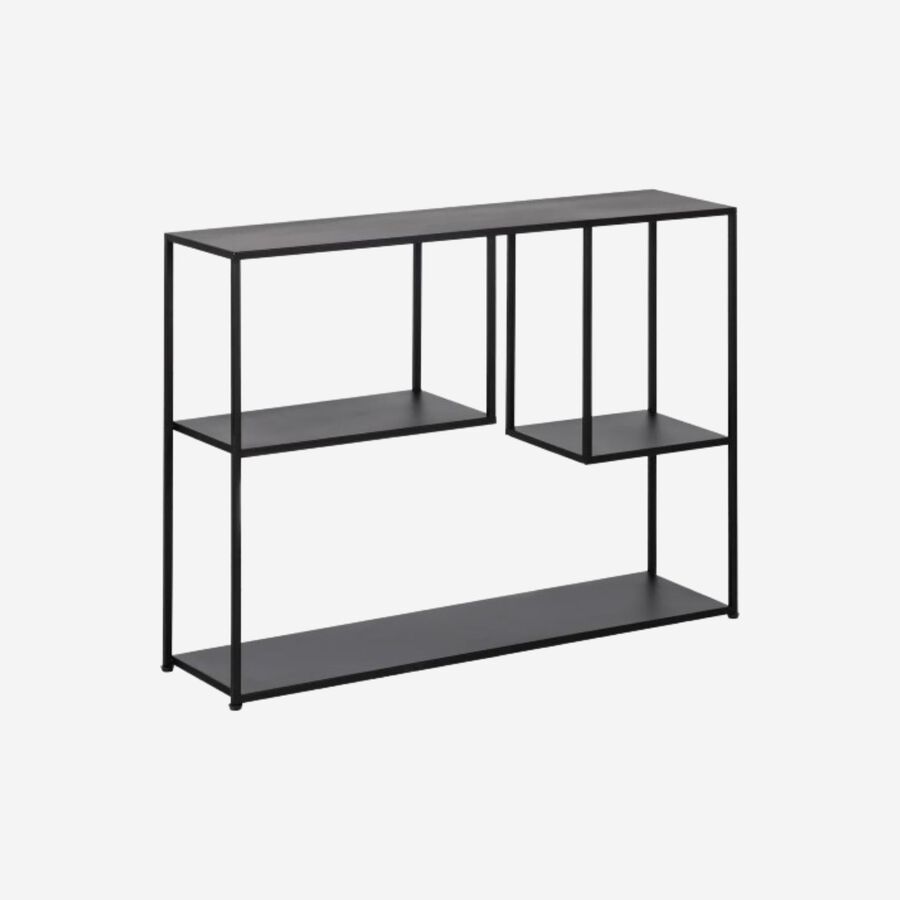 Consola de metal negro Calista 100x26x75cm