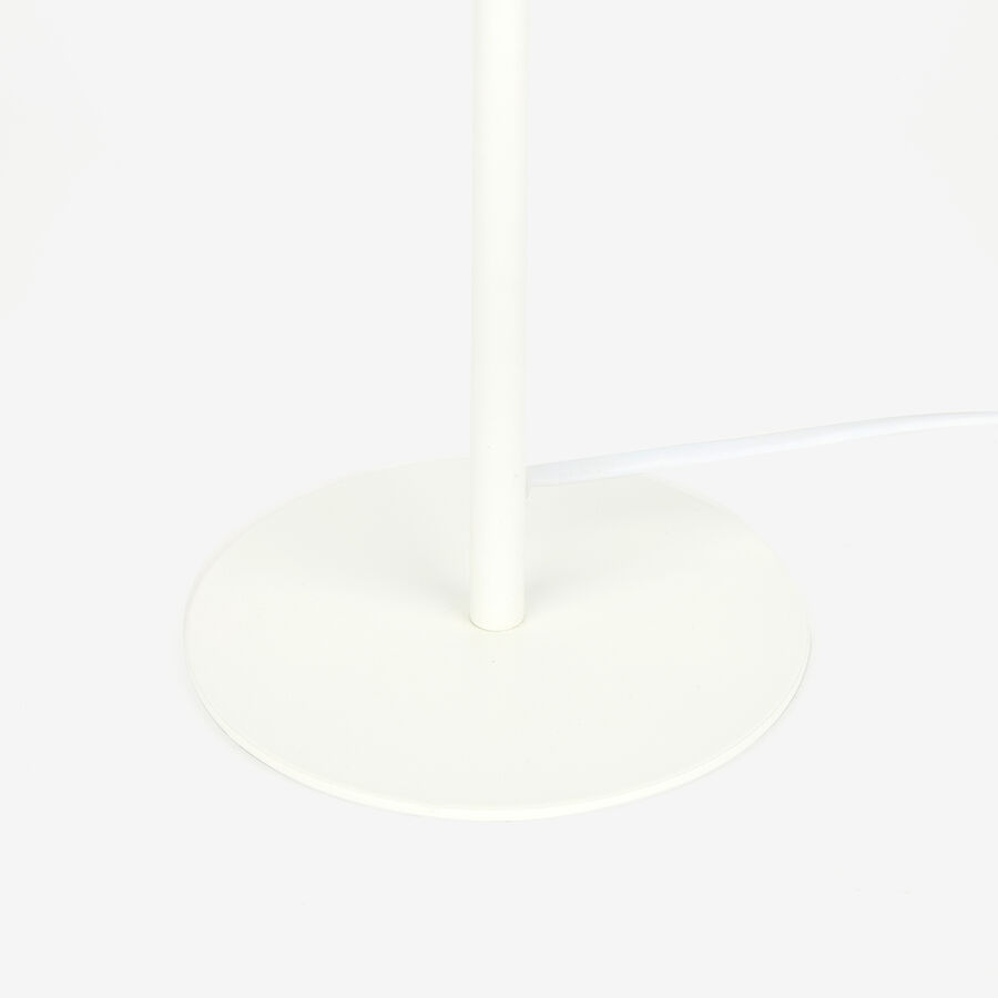 L&aacute;mpara de mesa de metal blanca Jeyne 18x36cm