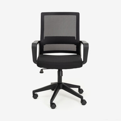 Silla de oficina negra ajustable 92/100cm