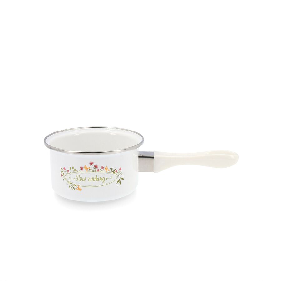 Cazo blanco de acero esmaltado Slow &Oslash;14cm