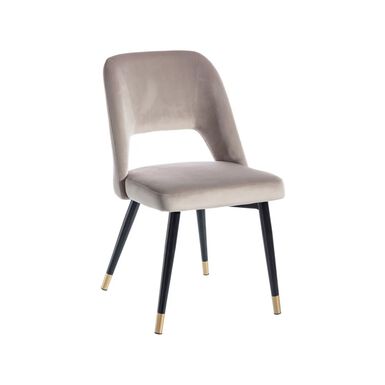 Set de 2 sillas de comedor velvet gris Mayah 56x49x83cm