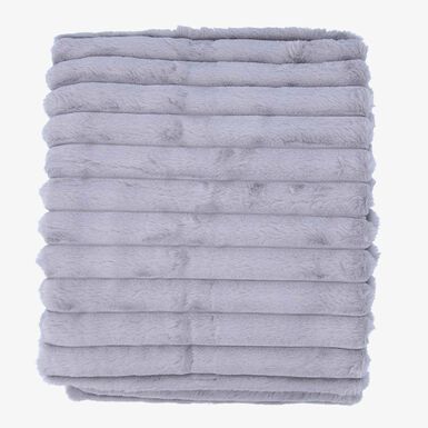 Manta efecto pelo gris Lineo 130x150cm