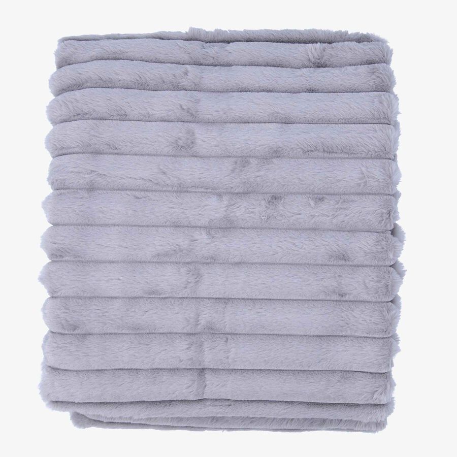 Manta efecto pelo gris Lineo 130x150cm