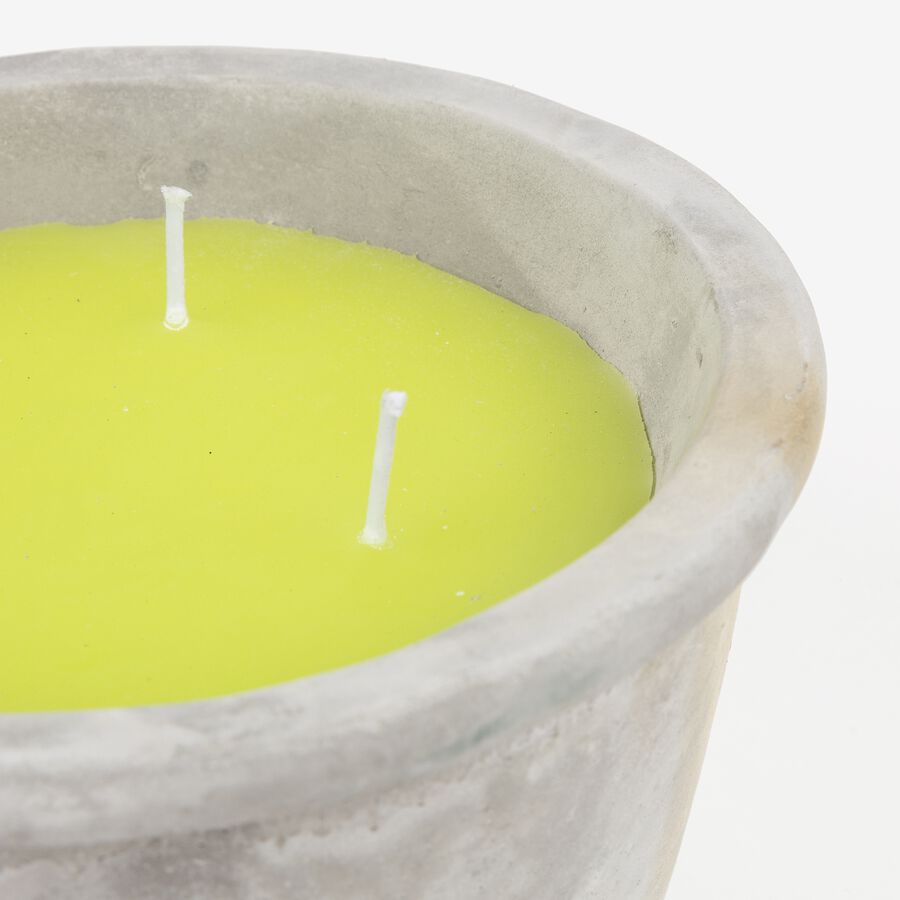 Vela de citronela en vaso de cemento Ø17x10cm