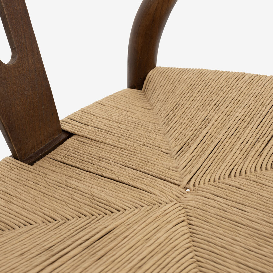 Silla de comedor de madera marron oscuro Irma 49x42x78cm Clau&Chloe