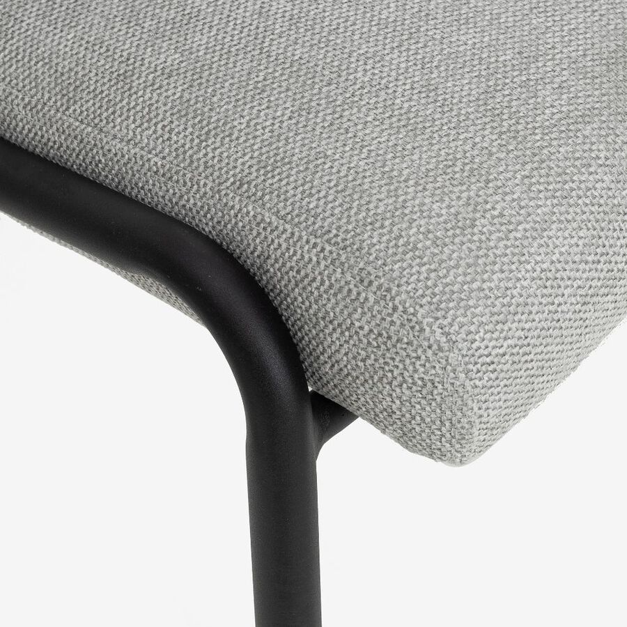 Silla de comedor gris claro Mina 49x60cm