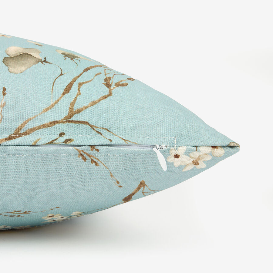 Funda de cojín de algodón azul Hana 45x45cm