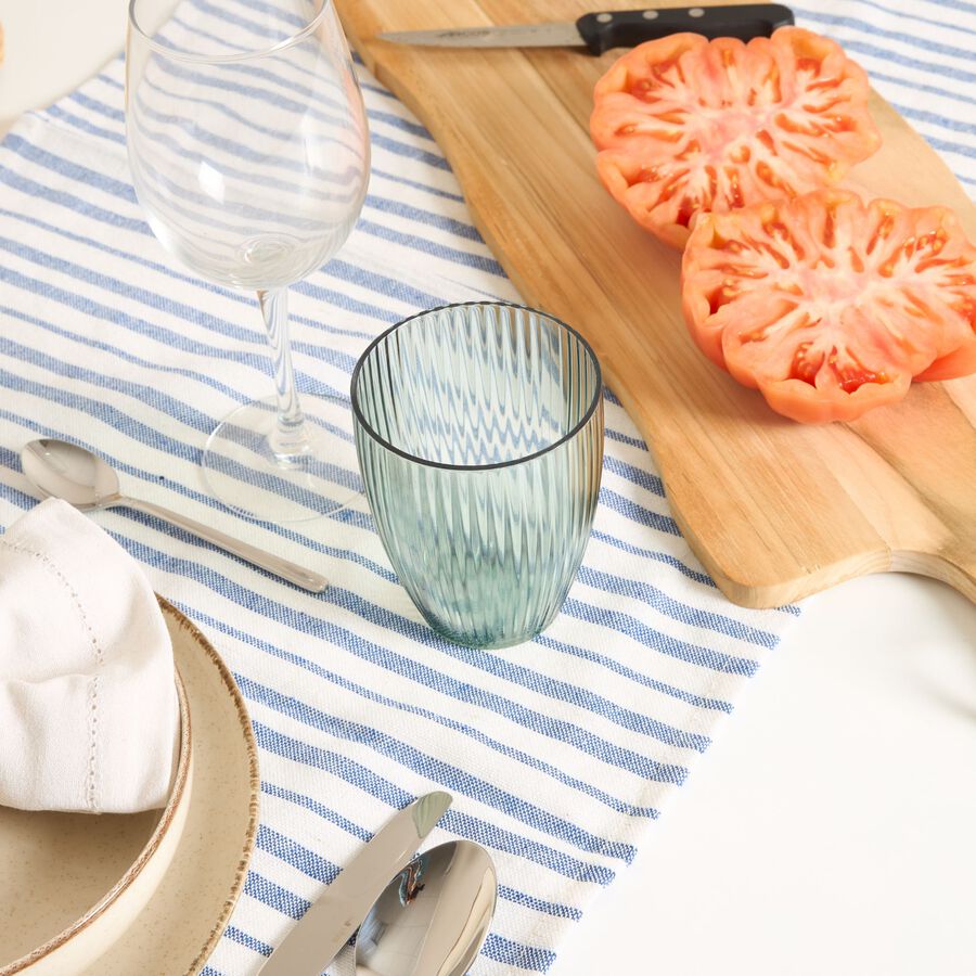 Vaso de agua de plástico azul 48cl Ø9x11cm