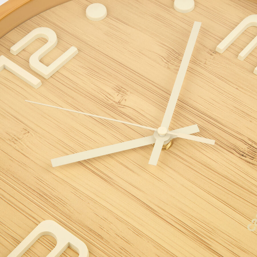 Reloj de pared efecto madera Ø30cm