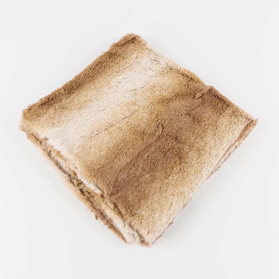 Funda de coj&iacute;n de felpa marr&oacute;n Alp 45x45cm