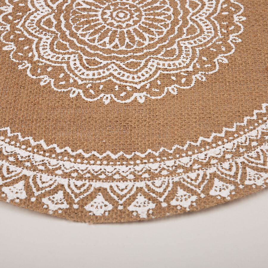 Mantel individual de yute Crochet &Oslash;38cm