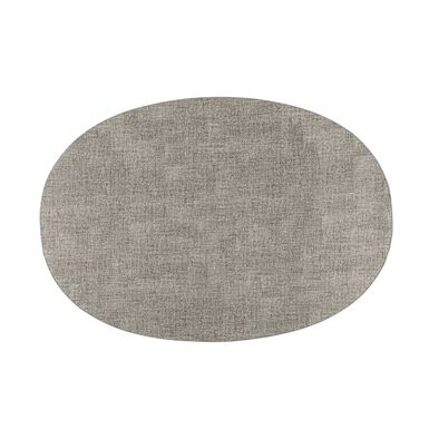 Mantel individual oval reversible gris Tiffany 48x33cm