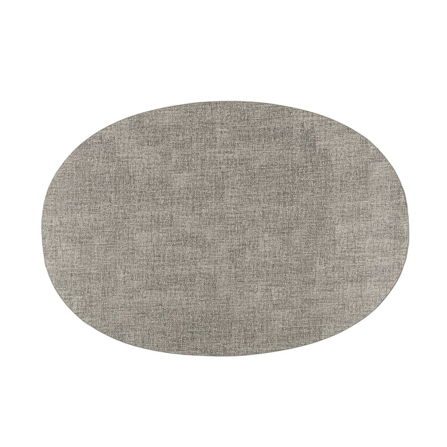 Mantel individual oval reversible gris Tiffany 48x33cm